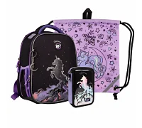 Набор рюкзак школьный ортопедичный + сумка для взуття + пенал Yes Magic Unicorn H-100 (559788)