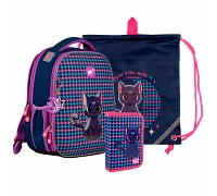 Набор рюкзак школьный ортопедичный + сумка для взуття + пенал Yes Fantastic Kitty H-100 (559797)
