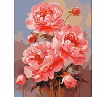 Картина за номерами Рожеві літні півонії 40х50 см АРТ-КРАФТ (13078-AC)