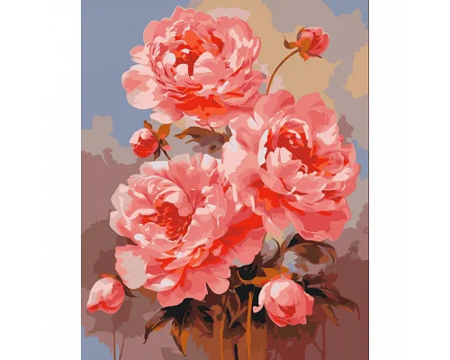 Картина за номерами Розовые летние пионы 40х50 см АРТ-КРАФТ (13078-AC)