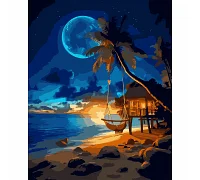 Картина по номерам Вечер на берегу моря 40*50 Santi (954862)