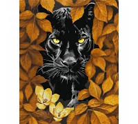 Картина по номерам с алмазной мозаикой Черная пантера 40*50 см. Santi (954883)
