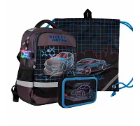 Набір рюкзак шкільний ортопедичний + пенал + сумка для взуття Yes Street Racing S-52 Ergo (559779)