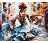 Картина за номерами Дівчина в танці 40х50 см Ідейка (KHO8442)