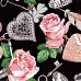 Картина за номерами Квіткове серце рожевих троянд на чорному фоні розміром 40х40 см Strateg: (AV4040-30)