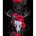 Картина за номерами Череп оленя з трояндами на чорному фоні розміром 40х50 см Strateg: (AH1097)