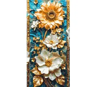Картина по номерам Нежные цветы с красками металлик 40х80 см Оригами (LW5101)