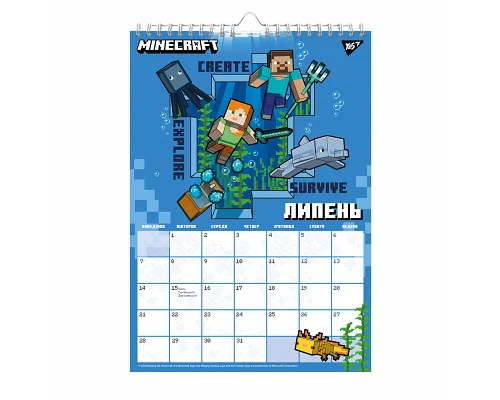 Календар-планер настінний Yes Minecraft на 2025 р (270256)