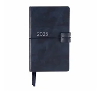 Ежедневник 12х20cм Leo Planner датированный 2025 термо синий (252511)