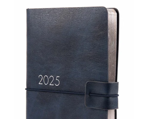 Ежедневник 12х20cм Leo Planner датированный 2025 термо синий (252511)