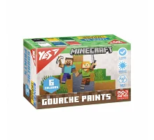 Фарби гуашеві Yes Minecraft 6 кольорів по 20 мл (230405)