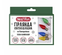 Гірлянда LED Yes! Fun на мідному дроті Шишки 10 LED тепло-біла 1,65 м на батарейках (801209)