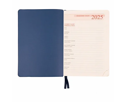 Ежедневник А5 Leo Planner датированный 2025 Dignity синий 368 стр (252533)