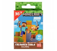 Крейда кольорова квадратна 12 шт 6 кол Minecraft YES (400483)