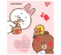 Тетрадь школьная Line friends 12 листов линия YES (766545)