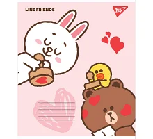 Тетрадь школьная Line friends 12 листов линия YES (766545)