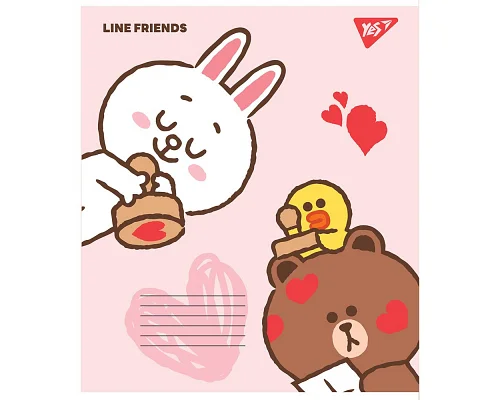 Тетрадь школьная Line friends 12 листов линия YES (766545)