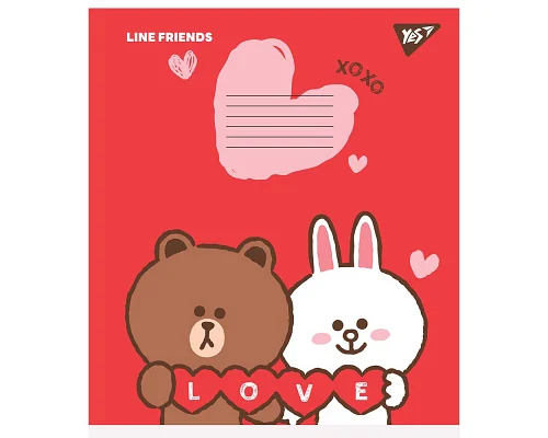 Зошит шкільний Line friends 12 аркушів лінія YES (766545)