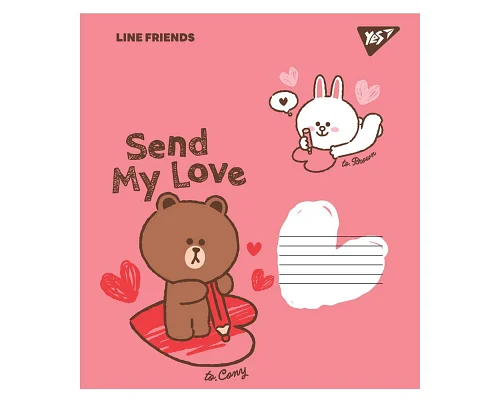 Тетрадь школьная Line friends 12 листов линия YES (766545)