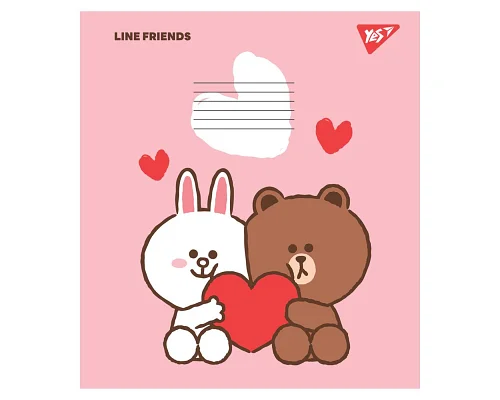 Тетрадь школьная Line friends 12 листов линия YES (766545)