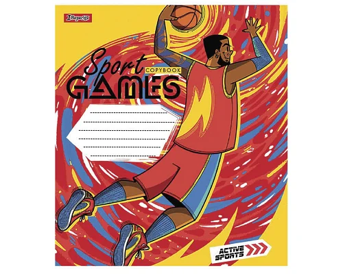 Зошит шкільний Sport games 18 аркушів клітинка 1 Вересня (766571)