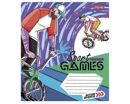 Тетрадь школьная Sport games 18 листов клетка 1 Вересня (766571)