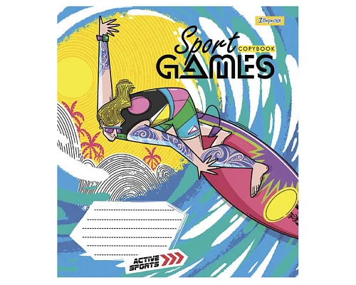 Зошит шкільний Sport games 18 аркушів клітинка 1 Вересня (766571)