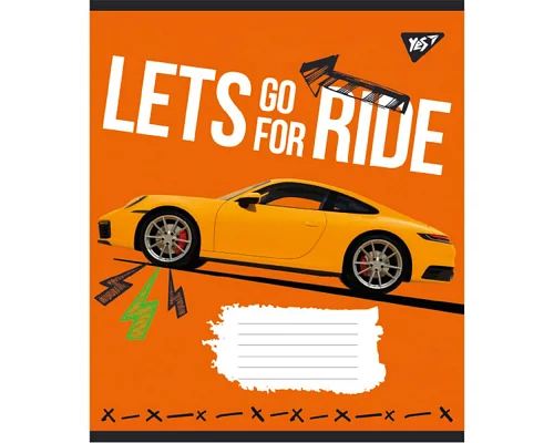 Тетрадь школьная Lets go for ride 18 листов клетка YES (766583)