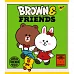 Тетрадь Line Friends А5 12 листов клетка YES (766795)