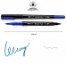 Маркер акварельний Brush Pen SW-15 синій двосторонній Santi (391015)