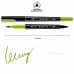 Маркер акварельний Brush Pen SW-18 салатовий двосторонній Santi (391018)