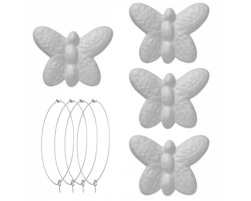 Пінопластові заготовки Метелики 4 штуки 8 см Santi (743093)