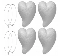 Пінопластові заготовки Серця фігурні 4штука 6,5 см Santi (743115)