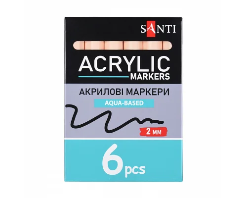 Маркер акриловый SAC-04 бежевый 2 мм Santi (391033)