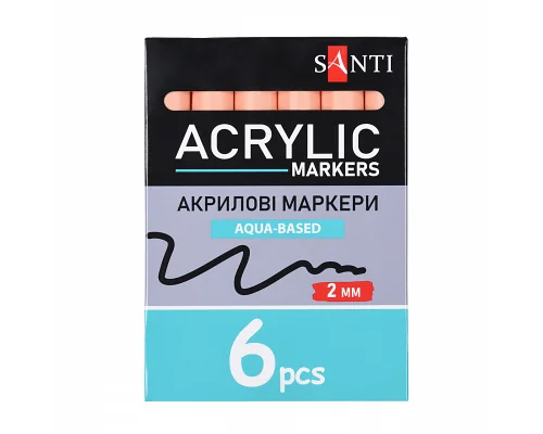 Маркер акриловый SAC-05 кирпичный 2 мм Santi (391034)