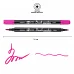 Маркер акварельний Brush Marker SWB-08 фуксія двосторонній Santi (391064)