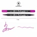 Маркер акварельний Brush Marker SWB-09 фіолетовий двосторонній Santi (391065)