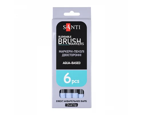 Маркер акварельный Brush Marker SWB-11 сиреневый двусторонний Santi (391067)