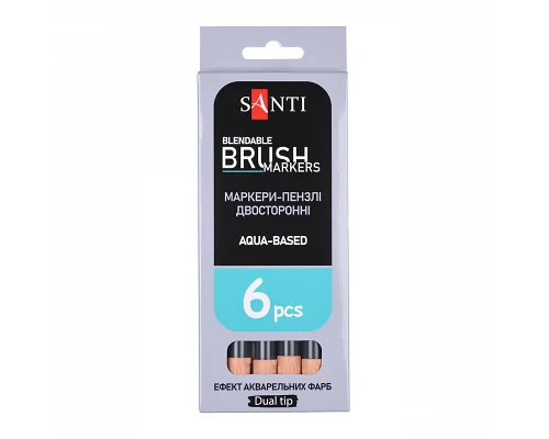 Маркер акварельный Brush Marker SWB-27 терракотовый двусторонний Santi (391083)