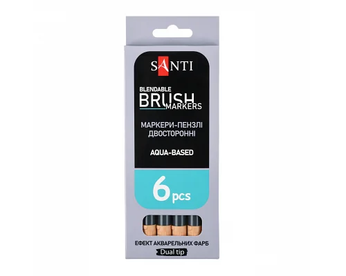 Маркер акварельный Brush Marker SWB-28 песочный двусторонний Santi (391084)