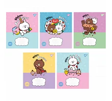 Зошит шкільний Line Friends. Sweetieland А5 12 аркушів коса лінія YES (766935)