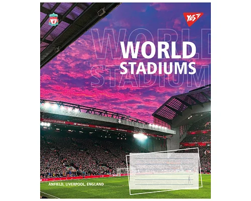 Тетрадь школьная World stadium А5 24 листов линия YES (767050)