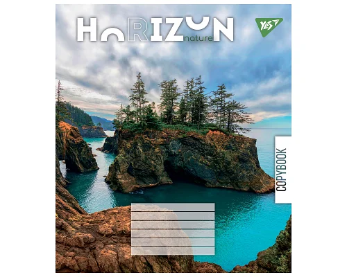 Тетрадь школьная Horizon nature А5 36 листов линия YES (767090)