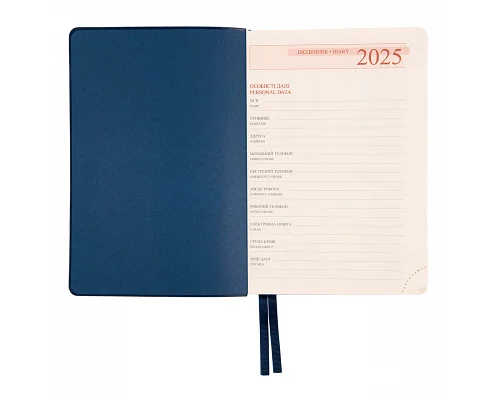 Ежедневник А5 Leo Planner датированный 2025 Boss синий 368 стр (252513)