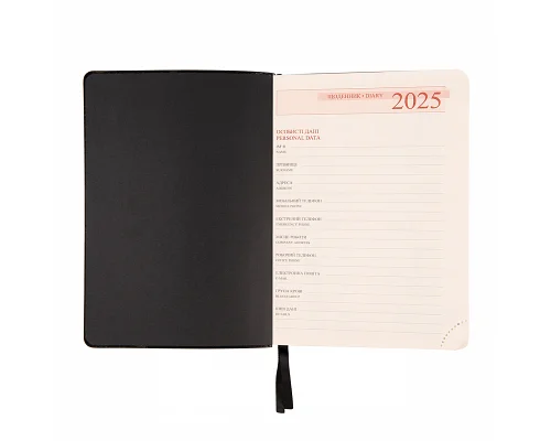 Ежедневник А5 Leo Planner датированный 2025 Velvet черный 368 стр (252522)