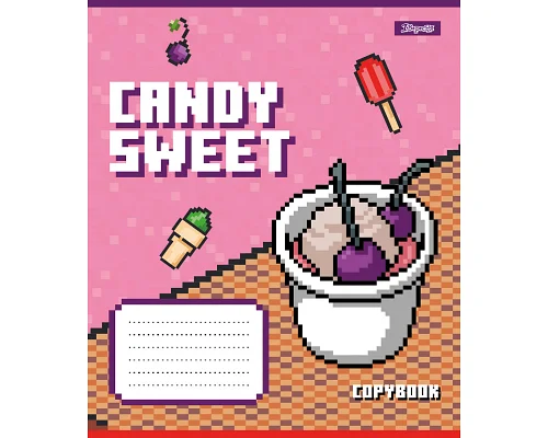 Зошит шкільний 1B Candy sweet А5 12 аркушів клітинка 1 Вересня (767185)