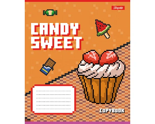 Зошит шкільний 1B Candy sweet А5 12 аркушів клітинка 1 Вересня (767185)