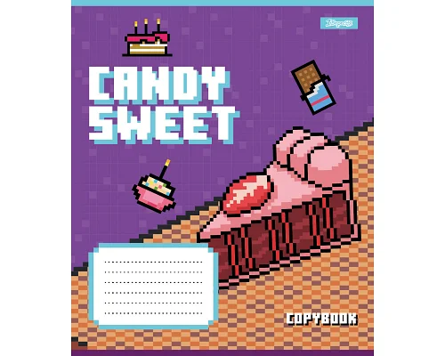 Зошит шкільний 1B Candy sweet А5 12 аркушів клітинка 1 Вересня (767185)