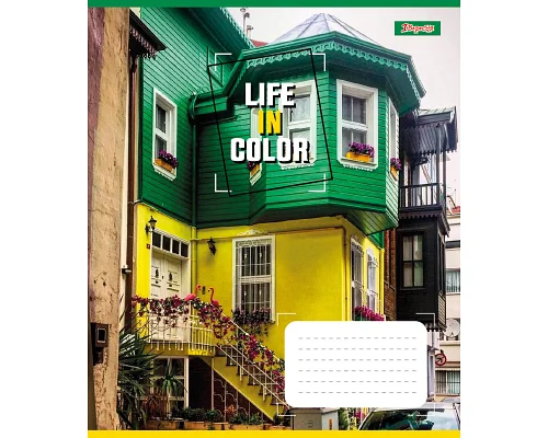 Зошит шкільний 1B Life in colors А5 24 аркушів клітинка 1 Вересня (767279)