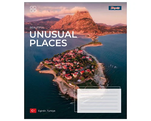 Зошит шкільний 1В Unusual places А5 96 аркушів лінія 1 Вересня (767424)